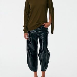 Tibi faux patent Brancusi pants, NWT, size 30